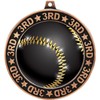 2.75" 3rd Place Baseball Shadow Medal Award, Bronze Trophy Medal