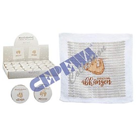 Cepewa - 73008 Magic Towel, Magic Towel, Sloth, Simply Hang Out or Motivates Nothing to Do, 30 cm x 30 cm, Cotton