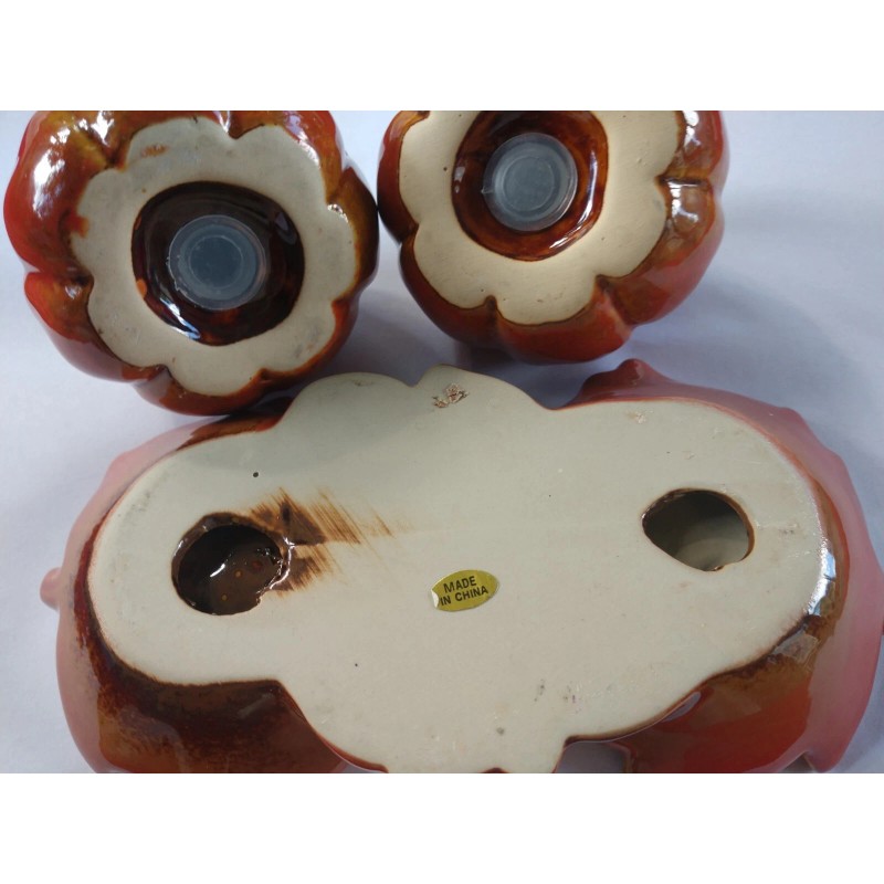 Select Rogers Cranberry Set, Gravy Boat /Tray, Pumpkin Salt Pepper,