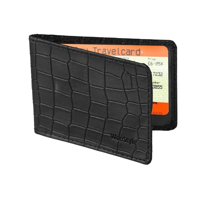 WooStyle Travel Pass Holder - Croc Pattern, Oyster Card Cover,