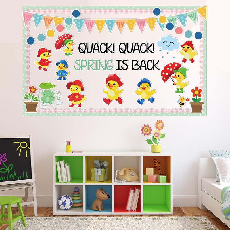 Justforjoyful Spring Duck Bulletin Board Classroom Decorations Yellow Duck Quack
