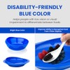 Spill Proof Scoop Plate and Bowl with Non-Skid Suction Base,