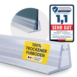 Shower Seal PVC Replacement Seal Type 4 200 cm Glass Thickness 6 mm Rubber Lip 20 mm