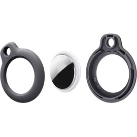 2 Pack Protective Case Compatible with Airtag, Airtag Case Cover Tracker Holder Keyring Silicone Case with Keychain for Keys Bags Luggage Dog Cat Pet Collar,