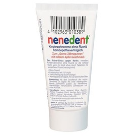 NENEDENT nenedent® Kinderzahncreme ohne Fluorid | Kariesfrei auch ohne Fluorid | für Kinder von 0-6 Jahren | 13% Xylit | 1x50 ml