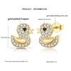 Rofeego Gold Plated Duck Stud Earrings, Cute Duckling Jewelry Gift,