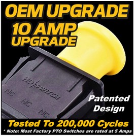 HD Switch 10 AMP Upgrade Blade Clutch PTO Switch fits Gravely ZTHD 44 48 52 60 ZT HD ZTXL 1734 1842 2042 2448 2548 2554 ZT XL Ariens Apex 48 52 60 60LE & Zenith 52 60 SD RD Pro-Turn Z ZX Lawn Mower