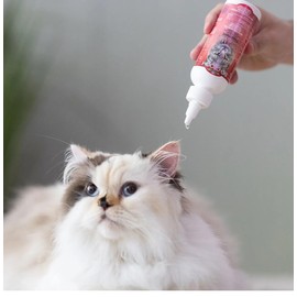 Pet Ear Tick & Mite Treatment Drops Safe Aloe Natural Dog Cat Puppy Kitten Rabbit Formula (4 Ounces)