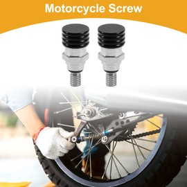 Partuto 2pcs M4x0.7 Universal Motorcycle Screw - Dirt Bike Motocross Fork Air Bleeder Valve - Metal Black