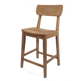 Boraam Torino Counter Height Stool, Barnwood Wire-Brush, 24-Inch, 1-Pack