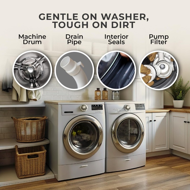 MeltingTabs Washing Machine Cleaner, 6-Pack, Unscented – Fresh Laundry and