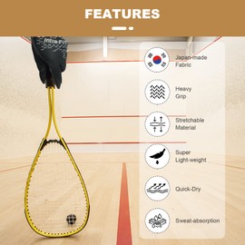 Intra-FIT Squash Gloves Racquetball PU Gloves Right Glove for Right-Handed Squash Racquets, Excellent Grip, Good Rebound, High Abrasion Resistance