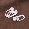 Create idea 100PCS Rolling Curtain Clips White Plastic Curtain Hooks