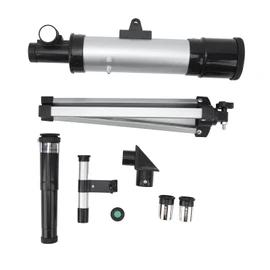Refractor Telescope HD 90x Compact Astronomical Telescope with Finderscope 2 Eyepieces for Travel Bird Watching