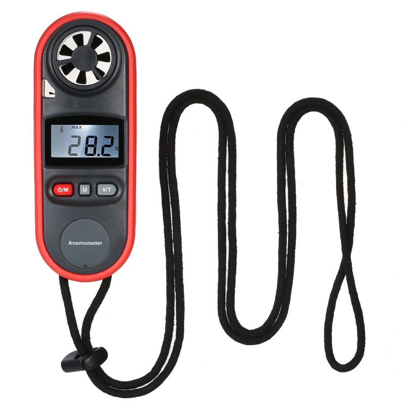 Mini Digital Anemometer Beaufort Scale IP67 Thermometer Handheld Anemometro Pocket