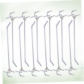 ABOOFAN 50Pcs Triangular Hole Board Hooks for Supermarket Shelving Thick for Hanging Towels Keys and Bags Over Door Storage for Spaces