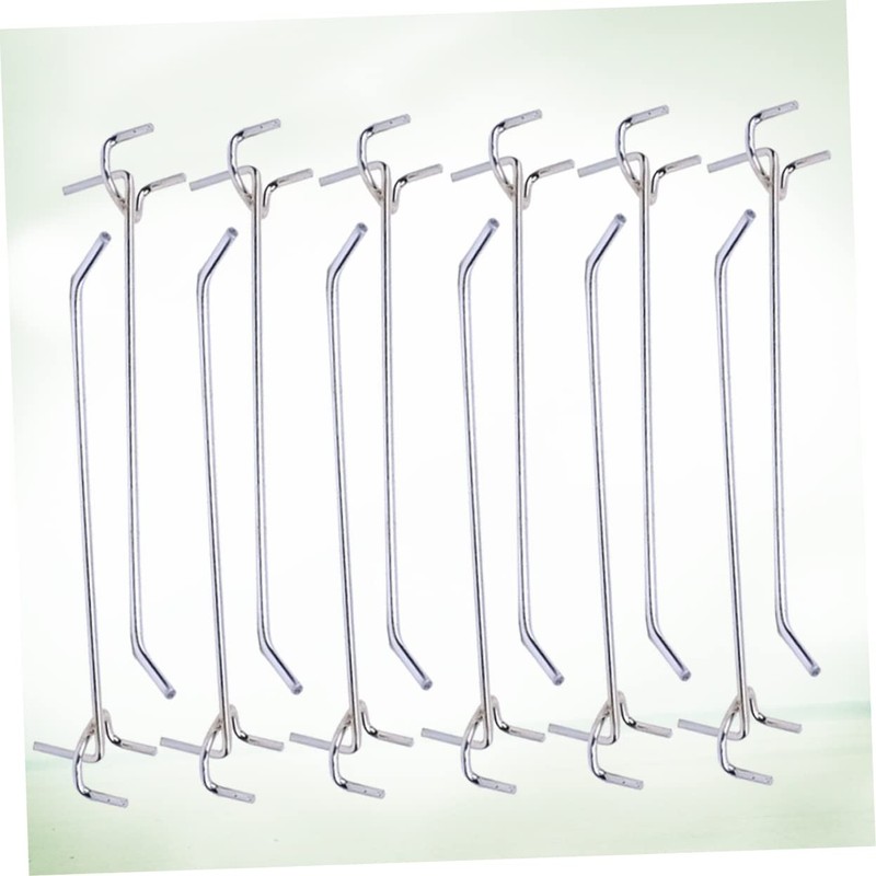 ABOOFAN 50Pcs Triangular Hole Board Hooks for Supermarket Shelving Thick