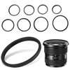 8 PCS Metal Step Up Rings Universal Lens Filter Adapter