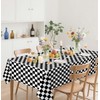 HEIPINIUYE 2 Pack Checkered Tablecloth Disposable 54 x 108 Inch
