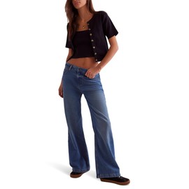 Free People Women's Stride Jean, Walk Away