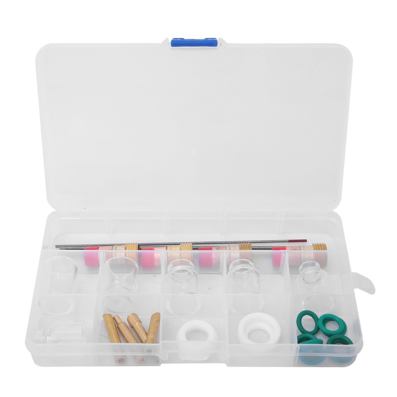 30pcs TIG Welding Kit Gas Len Glass Cup Tungsten Needle
