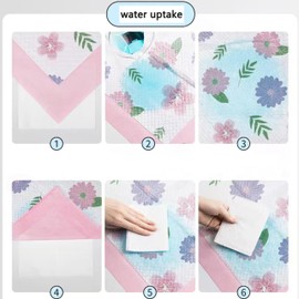 Toilet Floor Protector From Urine 15 Pack Disposable Toilet Mats Provides Ideal Liquid Absorption Great for Toilet Training or Keeping Your Floors Clean (Printed Mats)