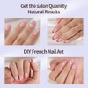 Misssix XBASICTIPS Uñas postizas francesas, 150 unidades, puntas de gel