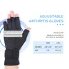 Tikaton Arthritis Compression Gloves with Adjustable Wrist Strap for Women