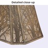 SWAIFDEE Etched Forest Metal Lampshade, Rectangle Large Lamp Shade Fitter