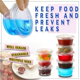 Gel-Shotz Case of 96 - 12ct Boxes of 2 oz Jello Shot Cups with Lids Portion Cups 1152 Sets