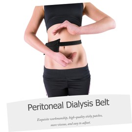 Healeved 1pc Button Belly Waist Pipeline Fixed Waistband for Abdominal Black Cotton Elastic