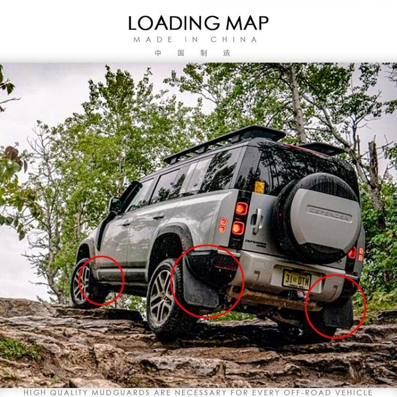 YIWANG 4pc/set Car Mudguard Fender Mud Flaps Splash Guards For