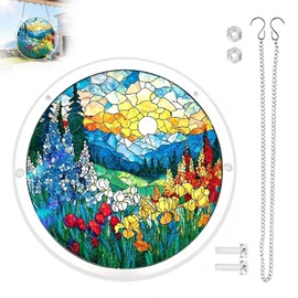 UrbanPulse Acrylic Puzzle Sun Catcher Acrylic Jigsaw Puzzle 83 Pieces 7.4" Garden Decoration Window Hanging Women Men Mom Birthday Gift Home Decoration