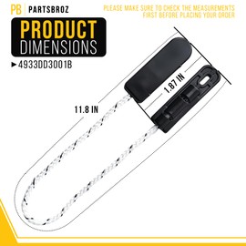 PartsBroz Hinge Cable 4933DD3001B - Compatible With LG Dishwasher - Replaces AP4511304 1395107 4933DD3001A EA3524406 AH3524406 PS3524406 LDF6920ST LDF7551ST LDF7774ST LDF8072ST LDF8874ST