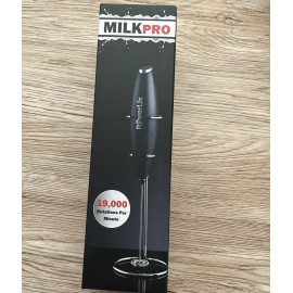 PowerLix Milk Frother Powerlix Handheld Battery Operated Electric Whisk Black W Stand NEW