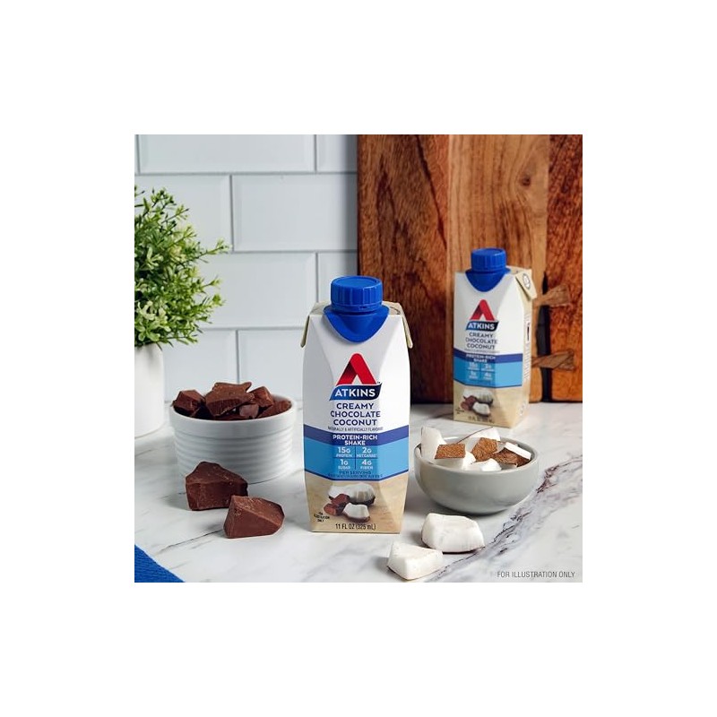 Atkins Atkins Creamy Chocolate Coconut Protein Shake, 15g Protein, 2g