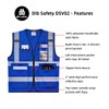 Dib Safety Vest Reflective ANSI Class 2, High Visibility Vest