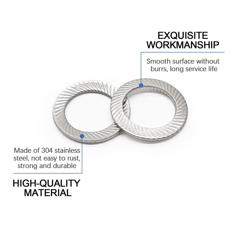 20 Pcs M12 304 Stainless Steel Lock Washers Disc Spring