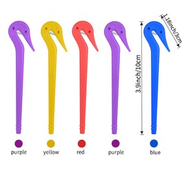 5 Pcs Elastic Hair Bands Remover Cutter, Pony Picks for Cutting Pony Rubber Hair Ties, No Pains, No Harm, Premium Ponytail Remover Tools (2Purple, Blue, Red, Yellow)