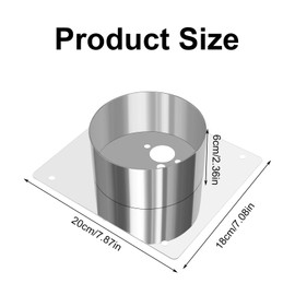 FASBET Diesel Heater Turret Plate 60mm Stainless Steel Diesel Heater Mounting Plate Bracket for Webasto Eberspacher Heaters Chinese Diesel Heater Accessories Diesel Heater Parts Spares (60mm)