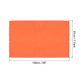 sourcing map Waterproof Canvas Fabric 8 Oz 148cm 600D Marine Water Resistant Material 1 Yard for Outdoor Furniture Cushion, Bag Sewing,Orange