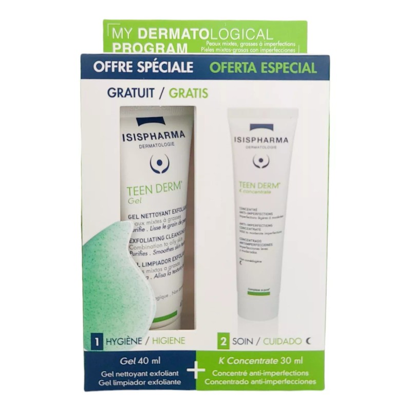 Isispharma Teen Derm K Concentrado 30ml Y Teen Derm Gel