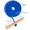 com-four® 2 x Sledge Ropes with Wooden Handle, Toboggan Accessories,