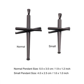 RMOYI RMOYI Cross Necklace Baseball Bats Athletes Cross Pendant Chain,Sport Stainless Steel Cross Necklaces for Men Women,Black 24 Inches