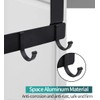 LFSEMINI 2 Pack Over Door Hook Hanger, Black/White, Long/Short, Heavy-Duty