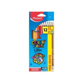 Colores Trianculares Maped ColorPeps C/12 +1Black Peps +1Sa