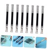 Operitacx Metal 8pcs Plain Pencil Holders Double-ended Pencil Extenders for
