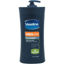 Vaseline Men Healing Moisture Body Lotion, Fast Absorbing, 20.3 oz