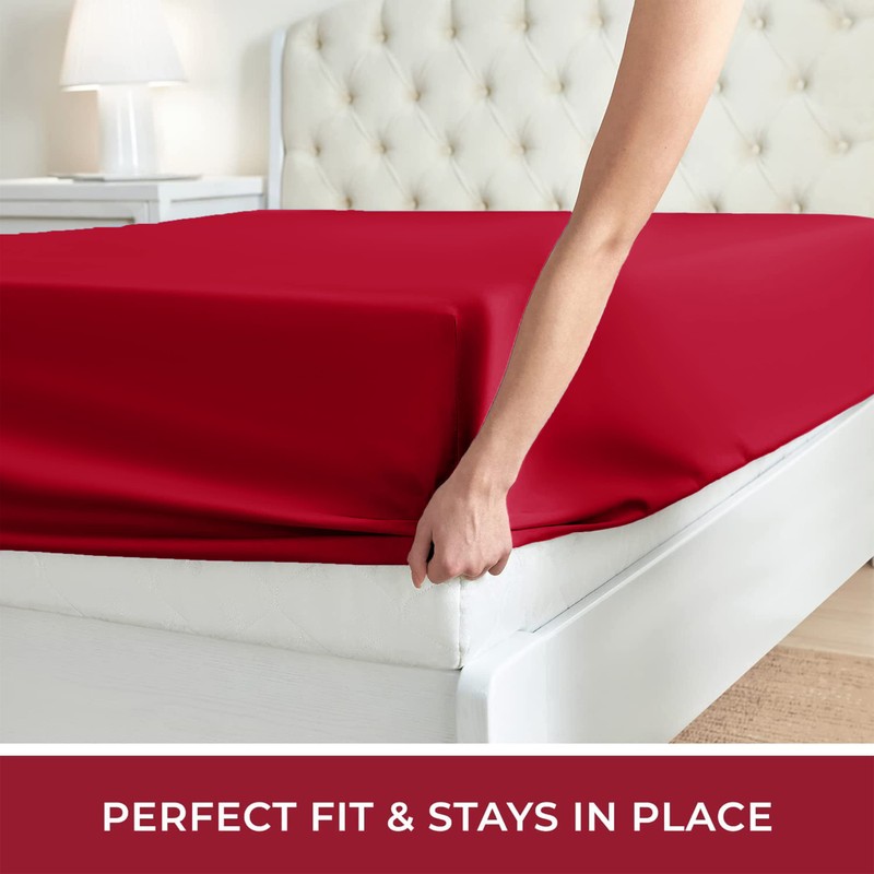 Hafaa Fitted Sheet Extra Deep Pocket Bed Sheet 16 inch