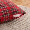 FATCAT Set of 4 Scottish Decorative Cushion Covers, RedTartan Check